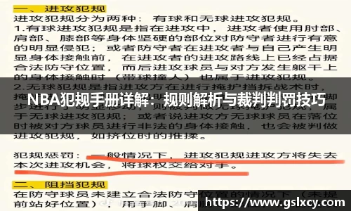 NBA犯规手册详解：规则解析与裁判判罚技巧